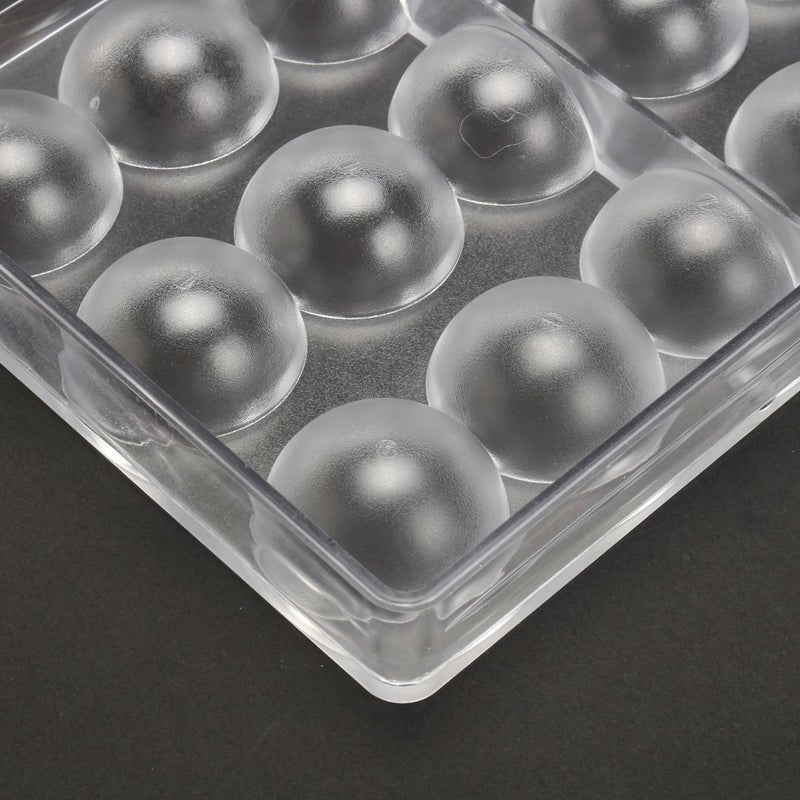 HAPYLY EQINI Chocolate Candy Mold PC Polycarbonate Chocolate Making Mould,BPA Free Soy Candle Wax Melt Durable Mold Easy Release Non-Stick (hemisphere) (white) 1pcs - Image 3